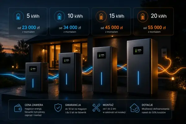 Magazyn energii - cena z montażem i dotacją. Ile to kosztuje?