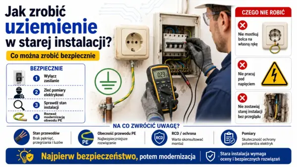 Uziemienie w starej instalacji - Prawdziwa ochrona czy pozory?
